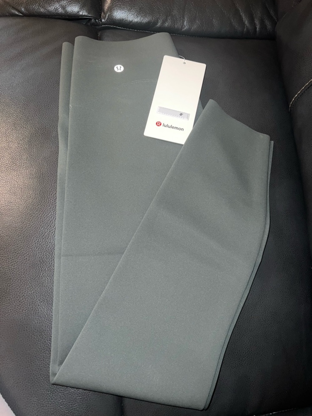 lululemon Olive Green Leggings with Logo Tag